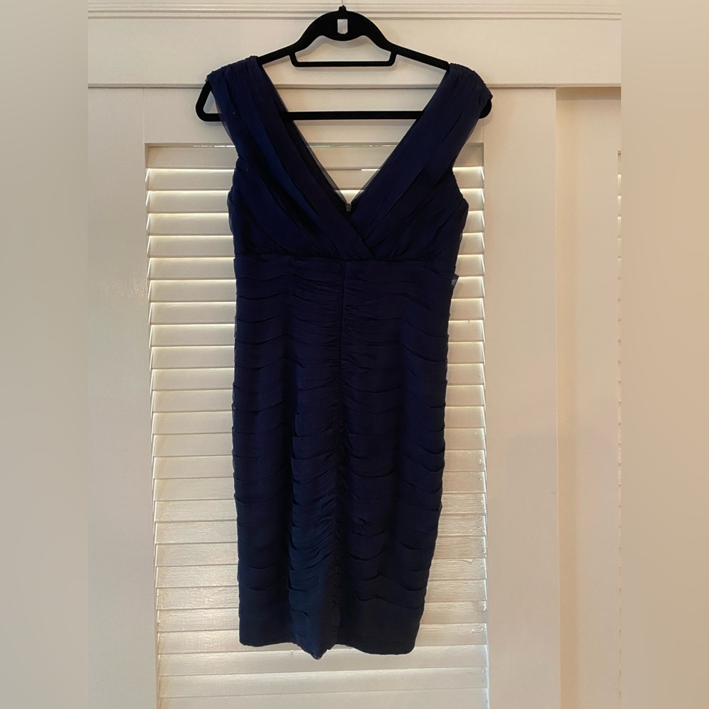 Navy blue Tadashi Formal cocktail dress. Worn but basically like new.